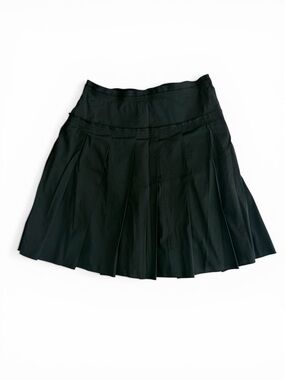 BCBGMaxAzria Black Pleated Mini Skirt